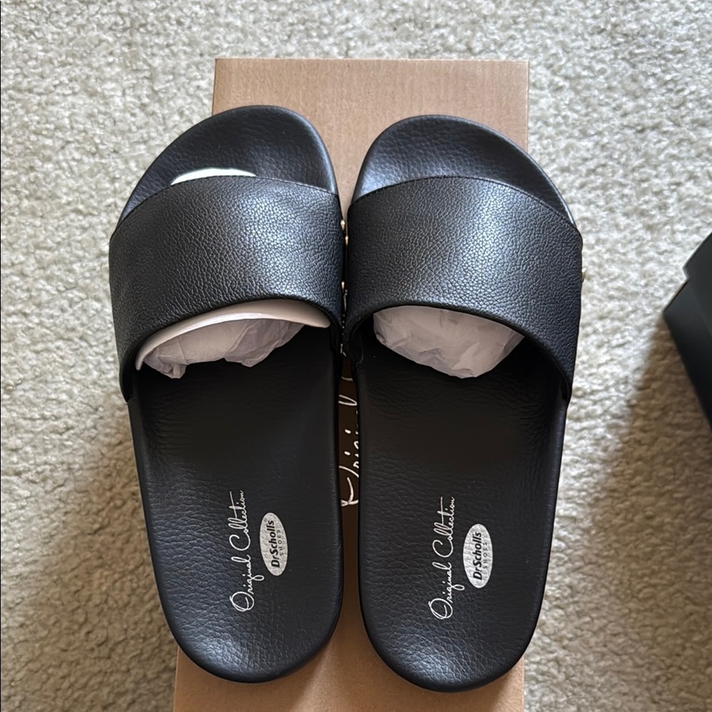 Dr. Scholl’s Black Slide Sandals